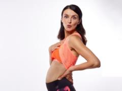 Valentina Hamayko showed her tummy with cubes in the third month of pregnancy