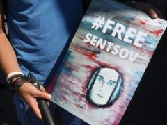 In Moscow, a flashmob was held in support of Oleg Sentsov