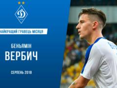 Вербич – третий раз подряд стал лучшим игроком месяца в Динамо