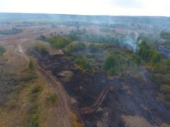 В Полтавской области горит 9 гектаров торфяника