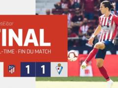 Atletico lost two more points, tied with Eibar