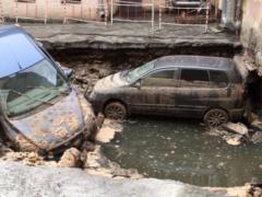 There was a video of the deadly breakthrough of the pipe in St. Petersburg