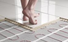 Choose the type of electric floor heating in ElectroFrieg