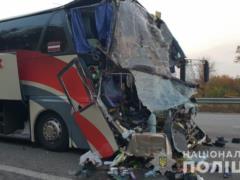 Near Kiev a bus collided with a truck, the bus passenger died