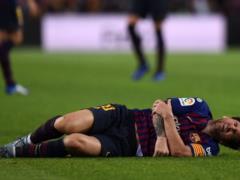 Messi was injured in a match against Seville and was replaced