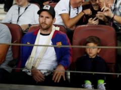 Ronaldo s secret admirer: Messi s son painted the Juventus logo during the Champions League match