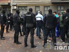 Metropolitan police detained a group of armed young people