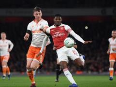 Arsenal beat Blackpool and made it to the quarterfinal of the League Cup