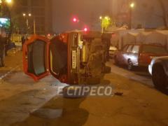 In Kiev, a drunken woman turned over in a car and fled from the scene of an accident