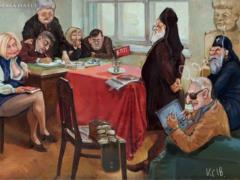 Mikhail Golubev: About the caricature of the artist Klyuchnik
