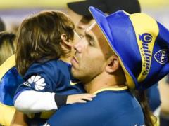 Tevez defended the fan from the police during an open workout Boci