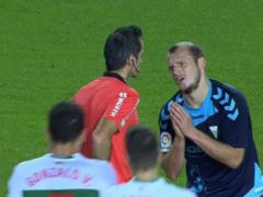 Zozulya received a direct red card in the match against Elche