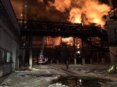 В Ивано-Франковской области произошел пожар на заводе  Карпатнефтехим 