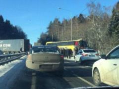 Под Москвой автобус с украинцами столкнулся с фурой
