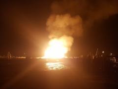 В Казахстане на газонефтяном месторождении Каламкас возник пожар