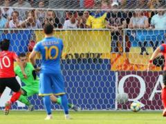Украина и Южная Корея обменялись голами в первом тайме