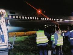 В  Жулянах  самолет Белавиа выкатился за взлетно-посадочную полосу