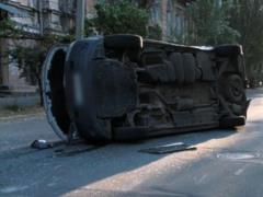 В Херсоне перевернулся автобус с бюллетенями