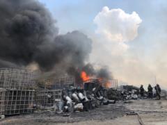 Под Львовом на химическом заводе произошел масштабный пожар