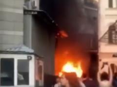 На Майдане Независимости в Киеве произошел пожар