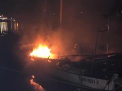 Под Одессой сгорела яхта местного депутата