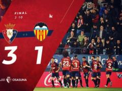 Valencia in the minority lost to Osasuna