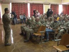 In Ternopol, gunners held an unusual lesson for high school students