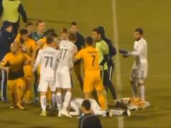 In Russia there was a massive brawl between the players after the match