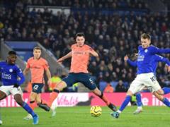 Leicester snatched victory from Everton in a compensated time