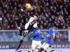 Ronaldo hit the gate of Sampdoria in an incredible leap and brought victory to Juventus