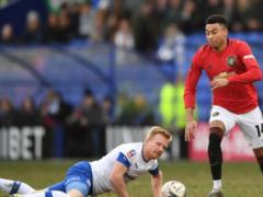 Lingard scored in the domestic arena - third-league Tranmer suffered