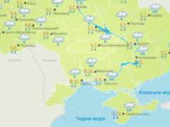 В понедельник в Украине дожди и снег