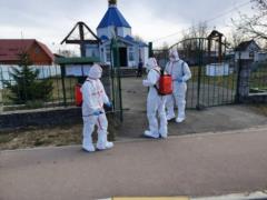 Из-за коронавируса в Радомышле спасатели провели дезинфекцию нескольких объектов