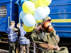 Киев встретил Бригаду быстрого реагирования Нацгвардии после 8-месячной ротации на фронт