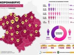 За последние сутки на Харьковщине лабораторно подтверждено 52 случая COVID-19