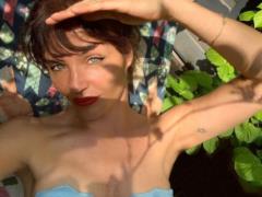 51-year-old Helen Christensen in a revealing swimsuit with a deep neckline boasted slimness
