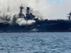 На корабле ВМС США произошел взрыв