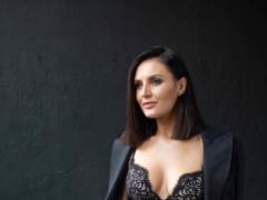 Wet Mila Nitich flashes an appetizing figure in a swimsuit