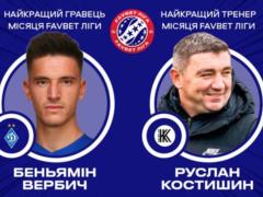 Вербич — лучший игрок июля, Костышин — лучший тренер