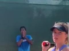 Svitolina and Monfils showed a dangerous trick on the court and asked not to repeat at home