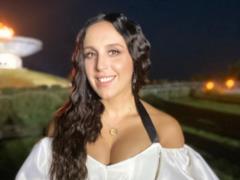 Jamala in a seductive white dress boasted a lush neckline