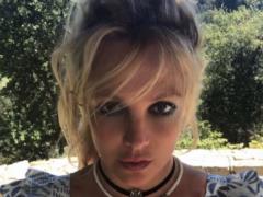 Britney Spears with a short top emphasized a lush bust and staged a strange fashion show