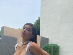 Sexy Kylie Jenner barely covers her curvy bikini