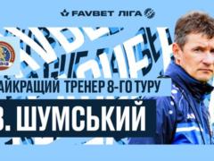 Шумский — лучший тренер восьмого тура УПЛ