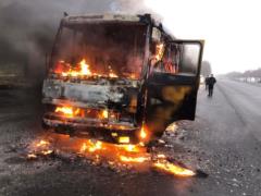 In the Dnipropetrovsk region there was a fire in a regular bus