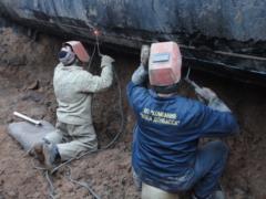 Специалисты КП  Вода Донбасса  не выявили порыва на водогоне в  серой  зоне