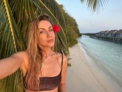 Lesya Nikityuk in a translucent swimsuit excited the imagination of fans