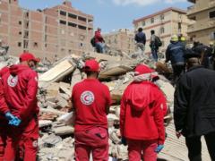 A ten-story residential building collapsed in the Egyptian capital
