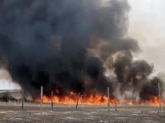 Grass is burning around Kharkov
