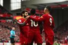 Salah, Mane and Firmino - at the start of the match against Real